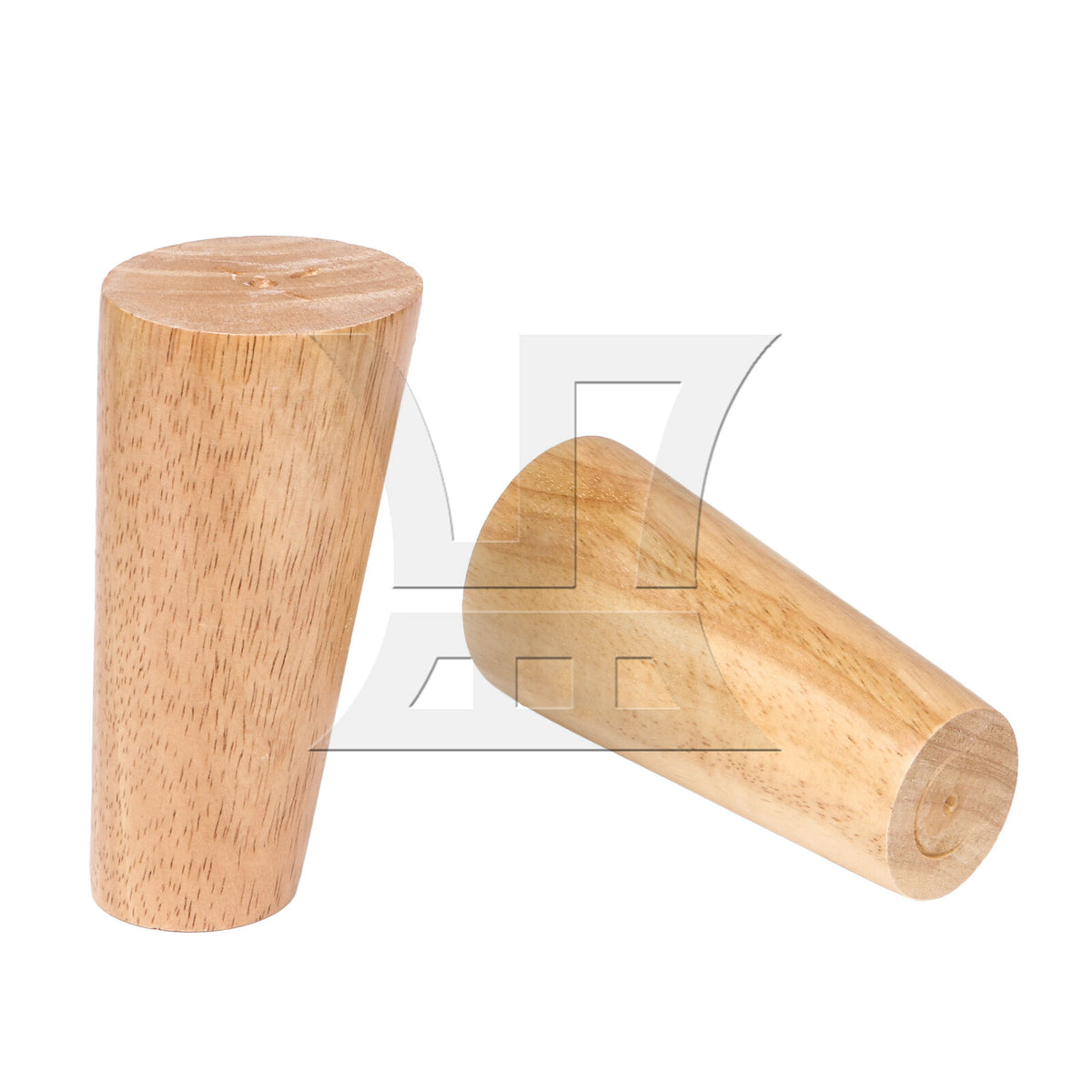 BQLZR 8Pcs Solid Wood Color Furniture Leg 4.72x2.28x1.49inch & Plate & Screw & Pad