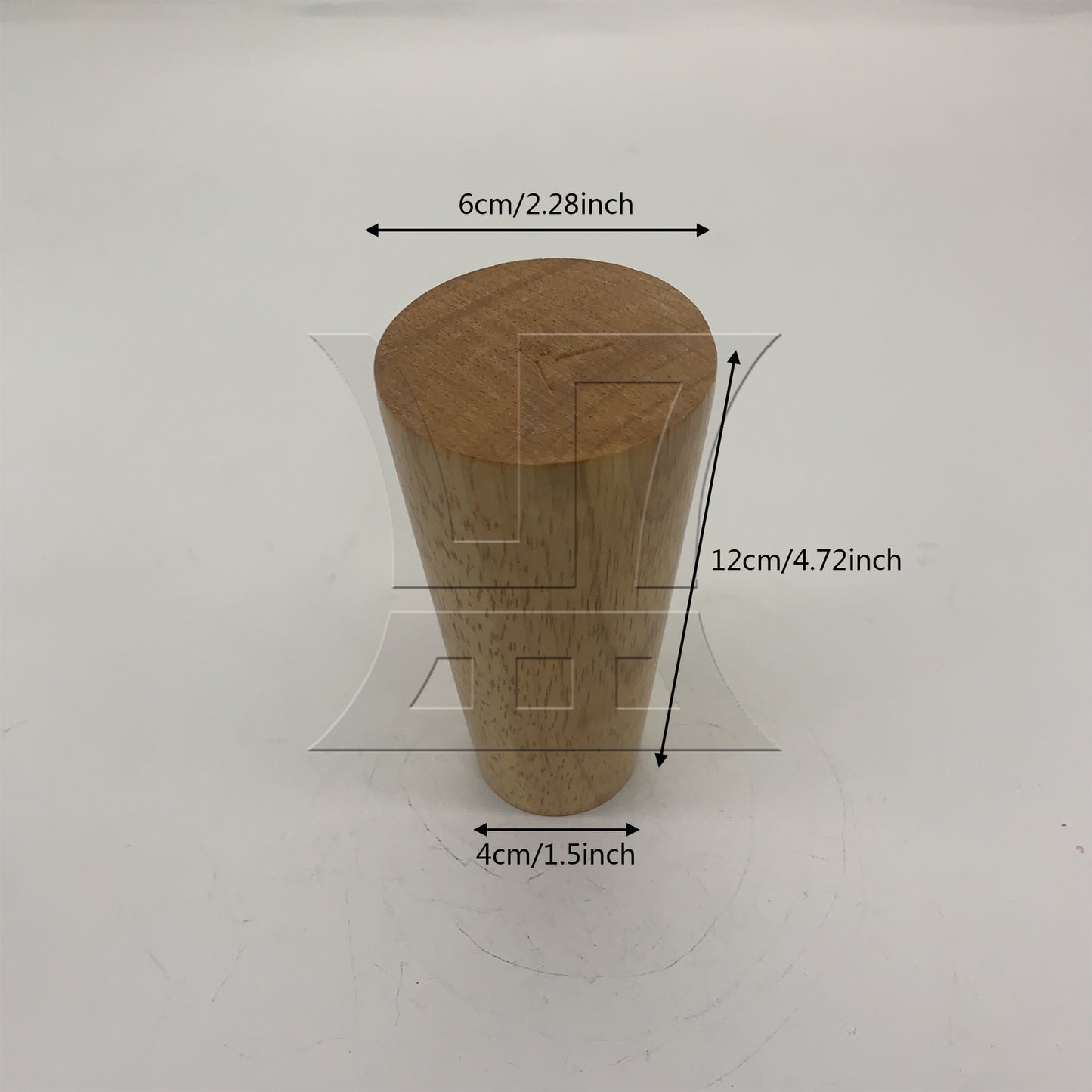 BQLZR  Solid Wood Color Round Furniture Leg 4.72x1.57x2.36inch & Mouting Part
