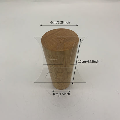 BQLZR  Solid Wood Color Round Furniture Leg 4.72x1.57x2.36inch & Mouting Part