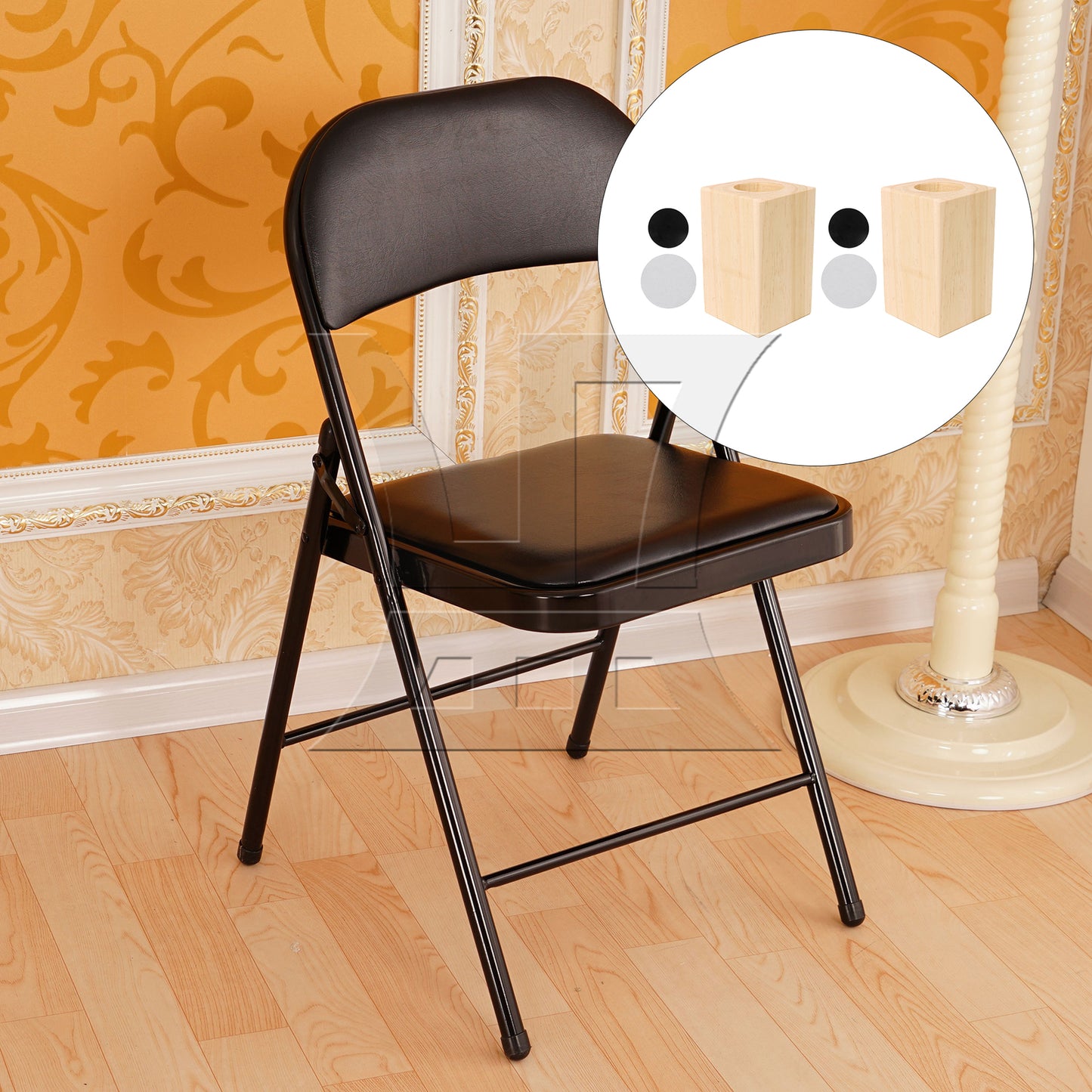 BQLZR  Round Hole Wooden Furniture Lifter Bed Table sofa Riser 10x5cm