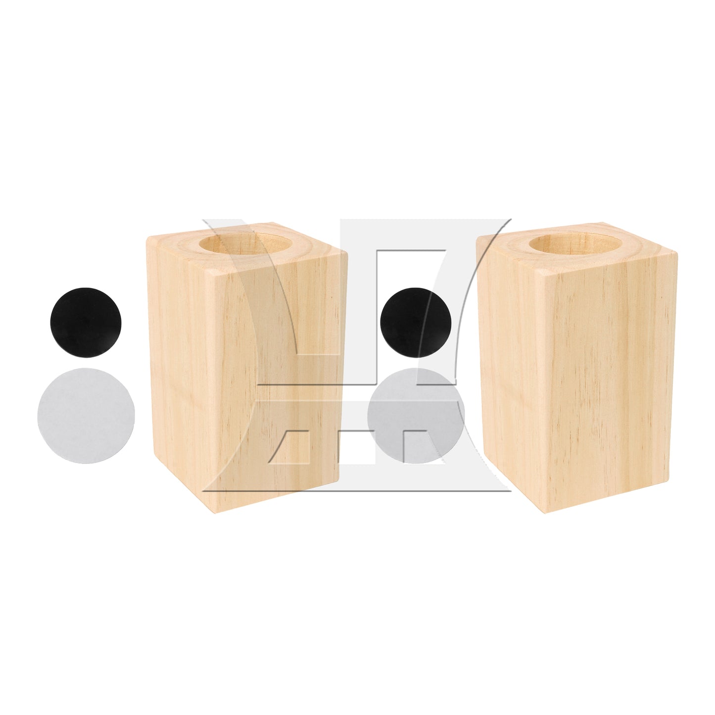 BQLZR  Round Hole Wooden Furniture Lifter Bed Table sofa Riser 10x5cm