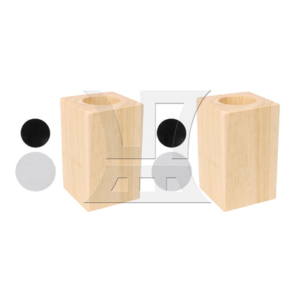 BQLZR  Round Hole Wooden Furniture Lifter Bed Table sofa Riser 10x5cm