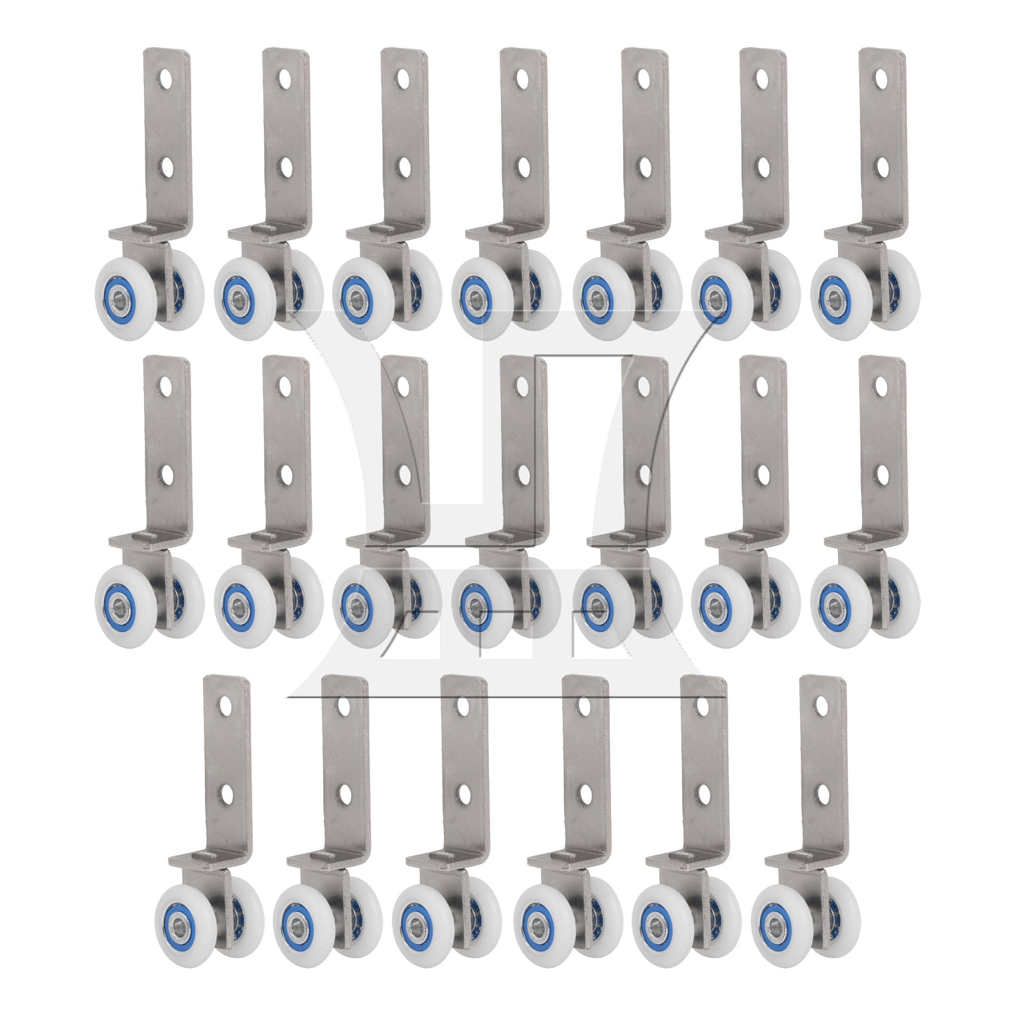 BQLZR 20 Pieces 19mm Dia Bend Pipe Metal Bearing Pulley for Sliding Door Window
