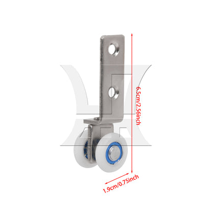 BQLZR 20 Pieces 19mm Dia Bend Pipe Metal Bearing Pulley for Sliding Door Window