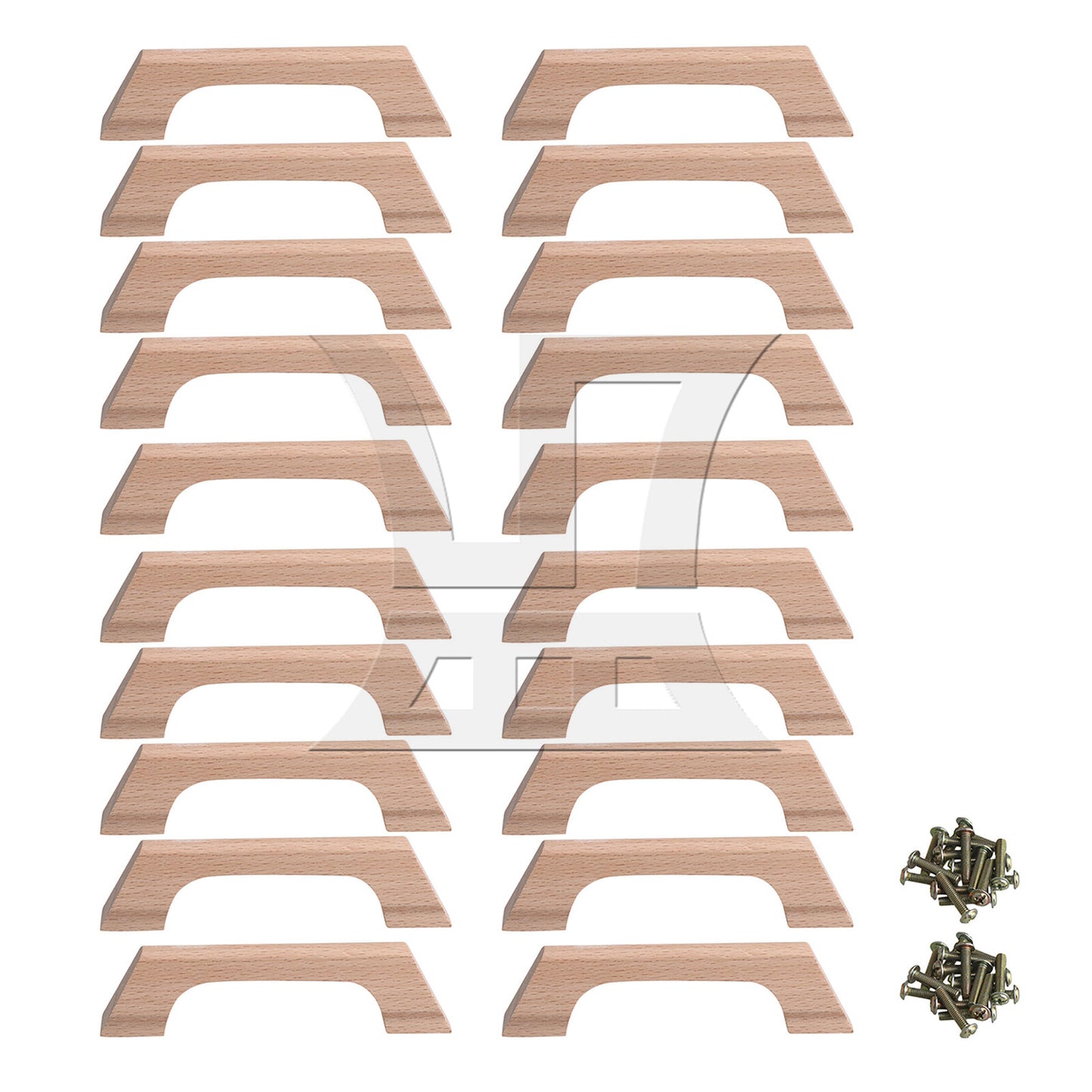 BQLZR Beech-Wood Drawer Pulls with Screw Hole Distance 96mm for Cabinet