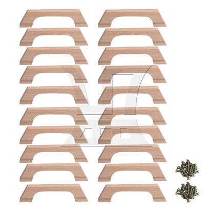 BQLZR Beech-Wood Drawer Pulls with Screw Hole Distance 96mm for Cabinet