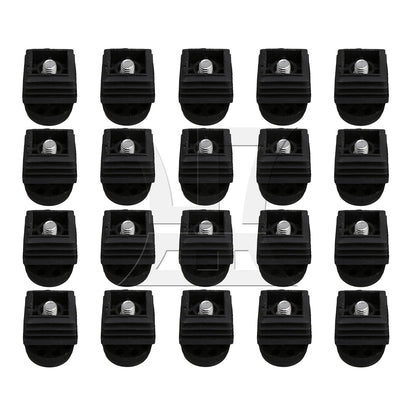 BQLZR M8 Female Thread 3x3cm Square Tube Insert End With Adjust Feet BQLZR