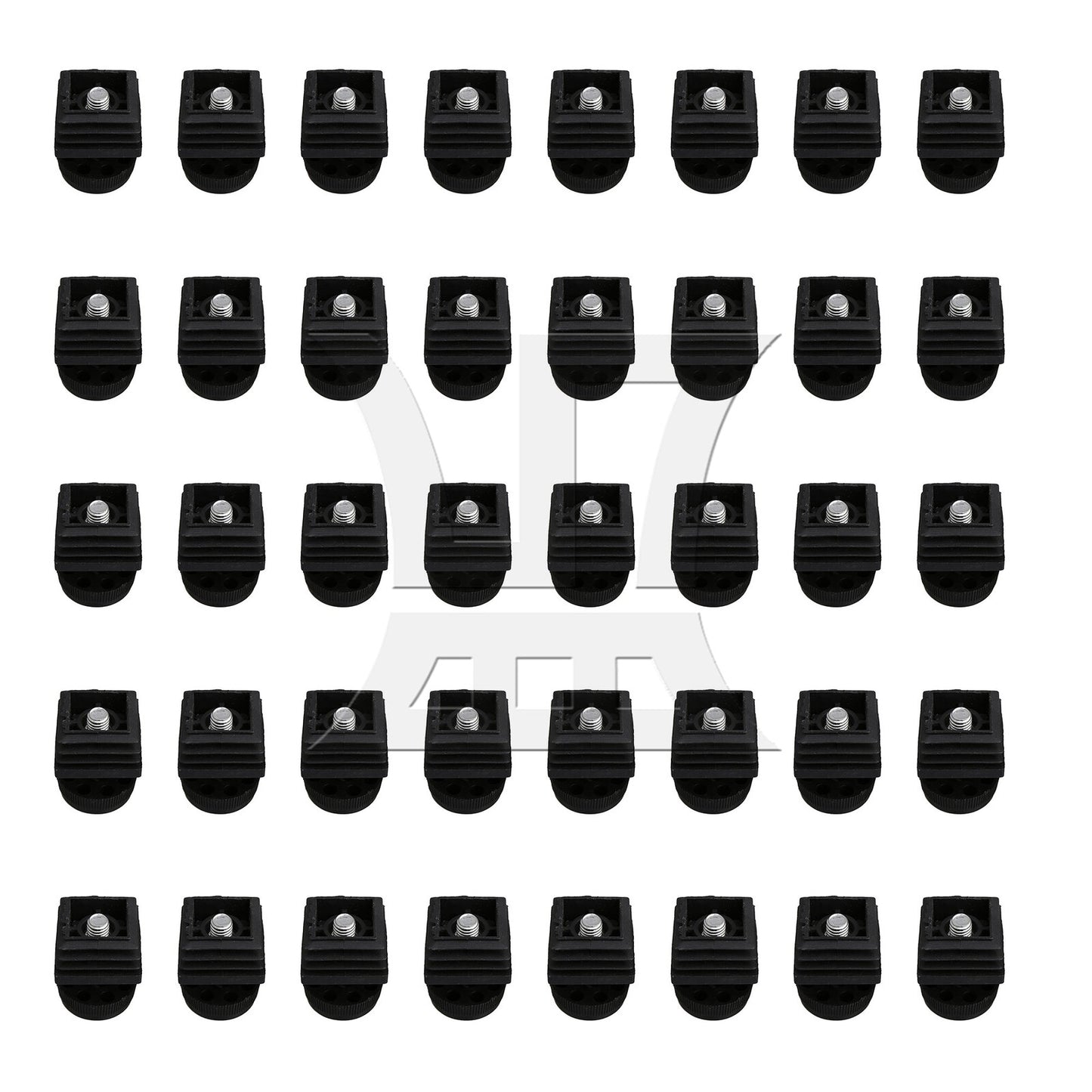 BQLZR M8 Female Thread 3x3cm Square Tube Insert End With Adjust Feet BQLZR