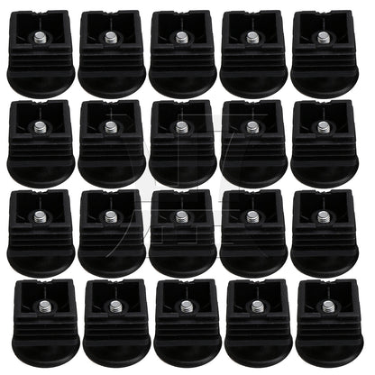 BQLZR M8 Female Thread 4x4cm Square Tube Insert End With Thread Feet BQLZR