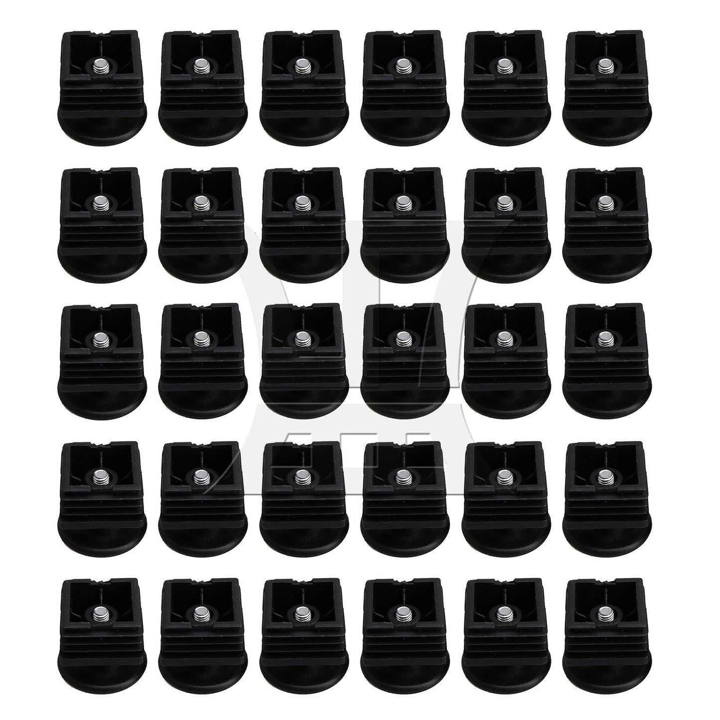 BQLZR M8 Female Thread 4x4cm Square Tube Insert End With Thread Feet BQLZR