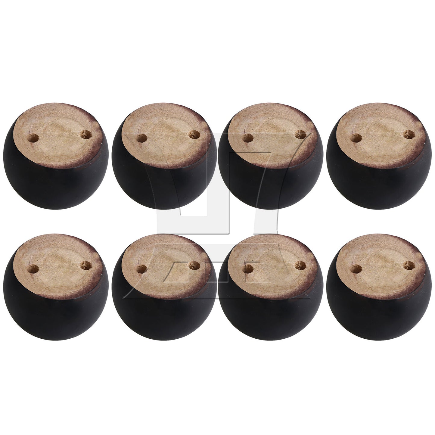 BQLZR  Wood Furniture Lifter for Sofa Legs 80x50mm Black w/ Sandpaper Set