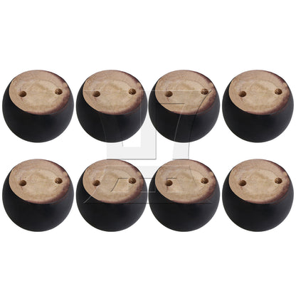 BQLZR  Wood Furniture Lifter for Sofa Legs 80x50mm Black w/ Sandpaper Set