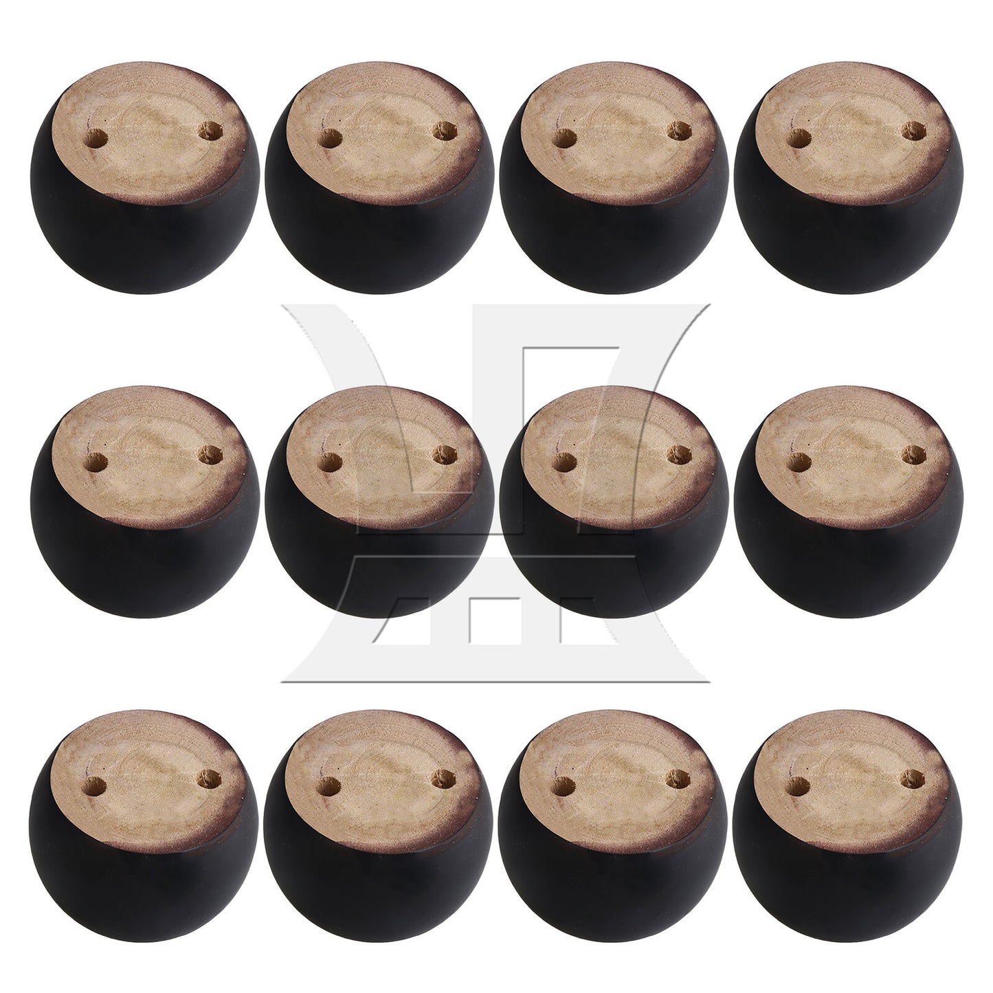 BQLZR  Wood Furniture Lifter for Sofa Legs 80x50mm Black w/ Sandpaper Set
