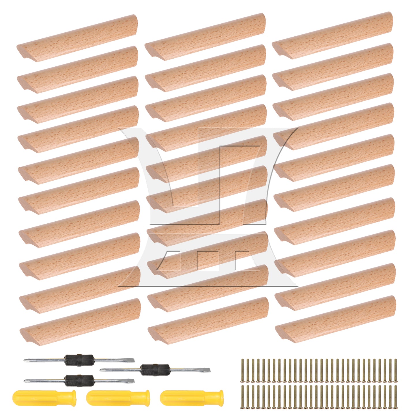 BQLZR 4.92" Wooden Drawer Handle Unfinished Furniture Pulls Handles with Screws