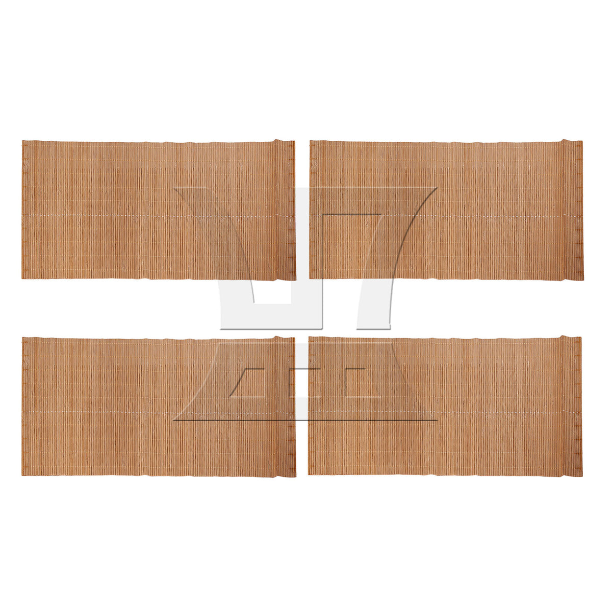BQLZR 4 Pieces Brown Bamboo Slat Mats Kitchen Replacement Parts for Home Dining