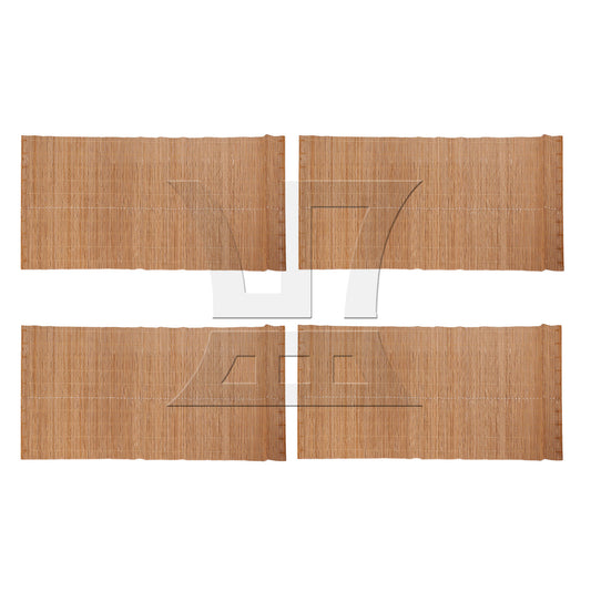 BQLZR 4 Pieces Brown Bamboo Slat Mats Kitchen Replacement Parts for Home Dining