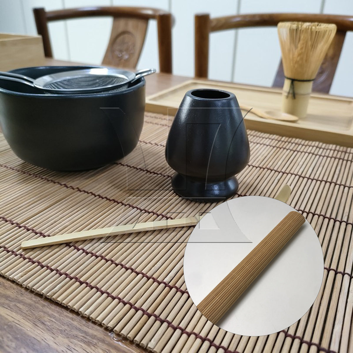 BQLZR 4 Pieces Brown Bamboo Slat Mats Kitchen Replacement Parts for Home Dining