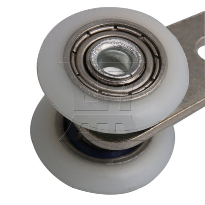 BQLZR  Metal Bearing Pulley Block for Wardrobes Cabinets Silver&White
