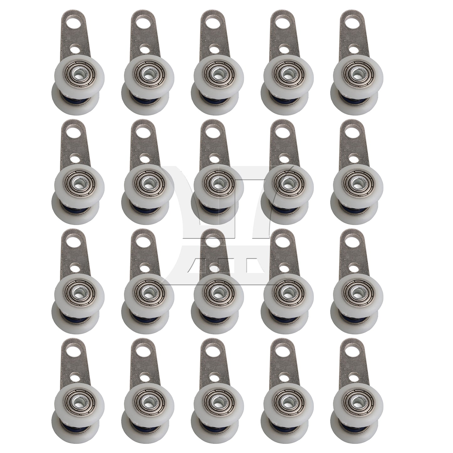 BQLZR  Metal Bearing Pulley Block for Wardrobes Cabinets Silver&White