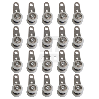 BQLZR  Metal Bearing Pulley Block for Wardrobes Cabinets Silver&White