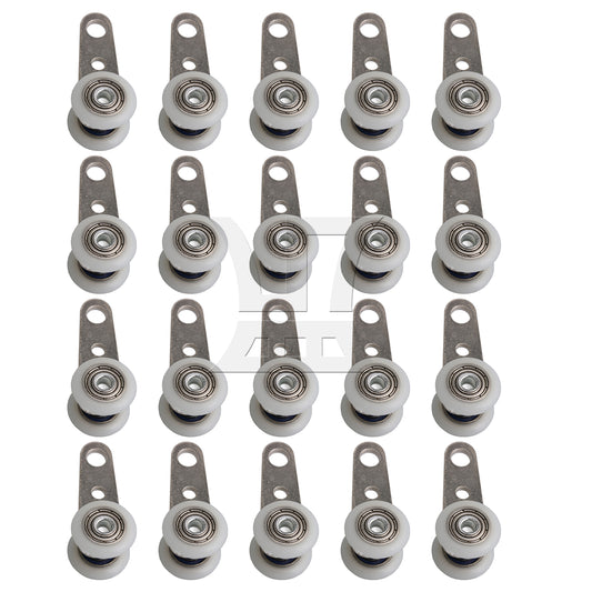 BQLZR  Metal Bearing Pulley Block for Wardrobes Cabinets Silver&White
