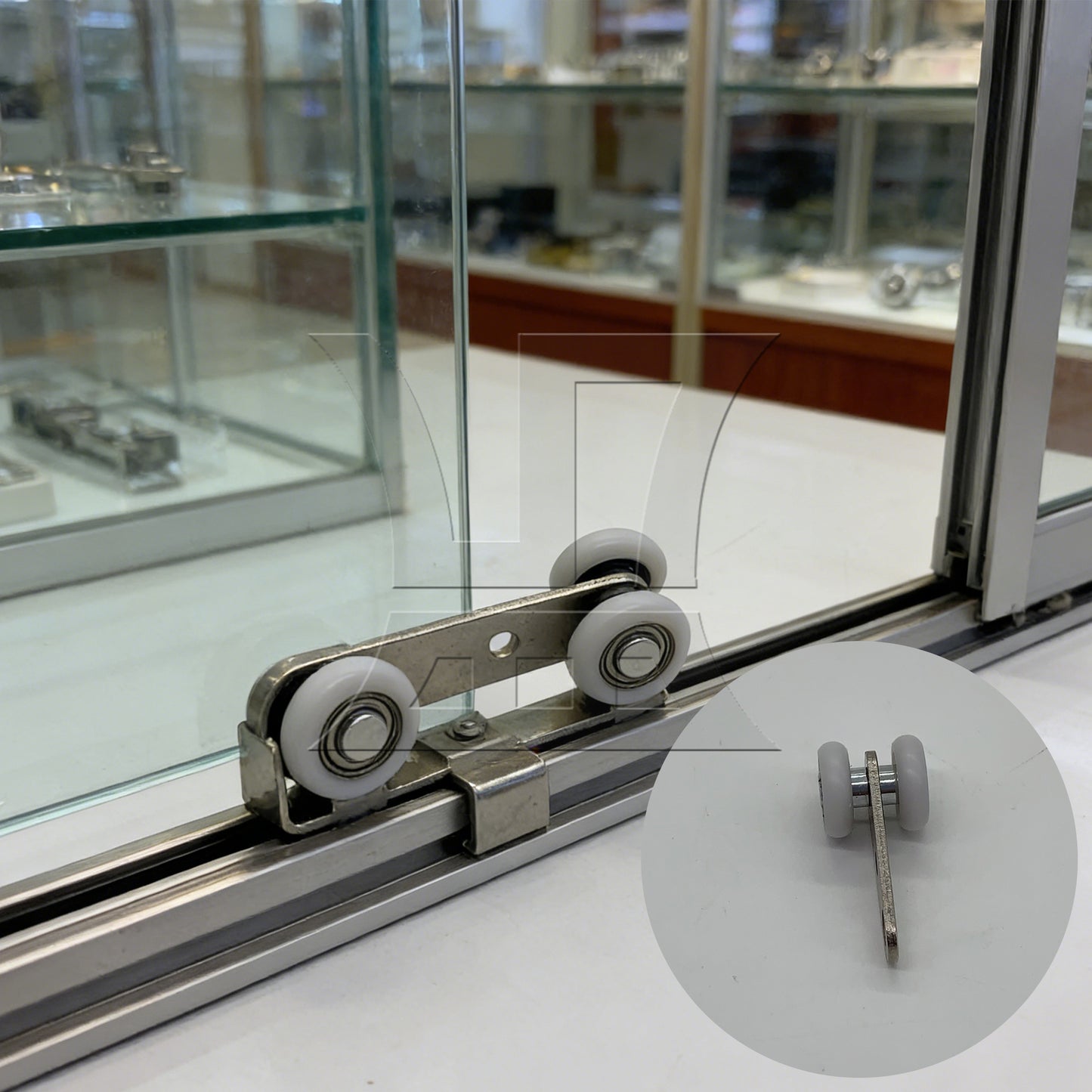 BQLZR  Metal Bearing Pulley Block for Wardrobes Cabinets Silver&White