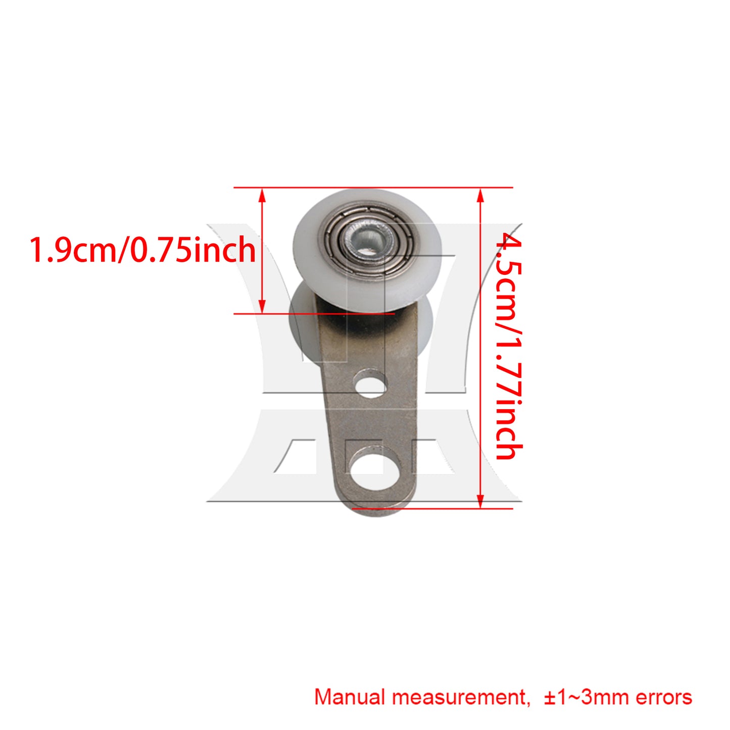 BQLZR  Metal Bearing Pulley Block for Wardrobes Cabinets Silver&White