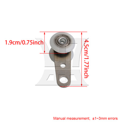 BQLZR  Metal Bearing Pulley Block for Wardrobes Cabinets Silver&White