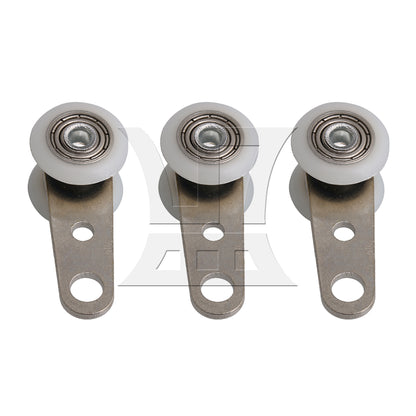 BQLZR  Metal Bearing Pulley Block for Wardrobes Cabinets Silver&White
