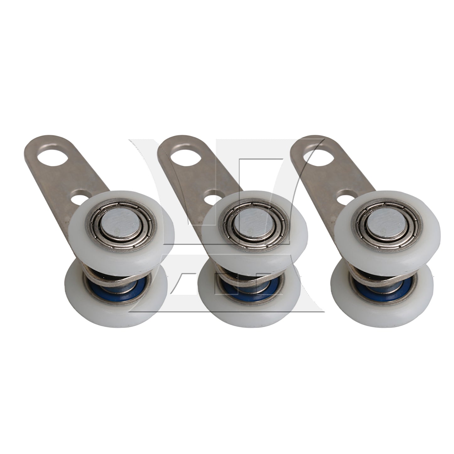 BQLZR  Metal Bearing Pulley Block for Wardrobes Cabinets Silver&White