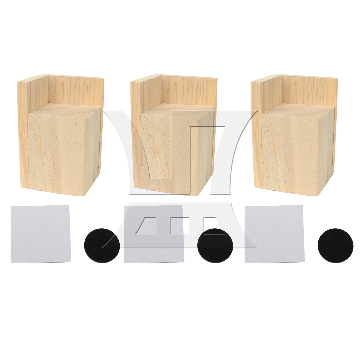 BQLZR 6x6CM Slot L-shaped Wood Furniture Lifter Bed Sofa Table Riser Add 5cm BQLZR