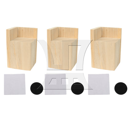 BQLZR 6x6CM Slot L-shaped Wood Furniture Lifter Bed Sofa Table Riser Add 5cm BQLZR