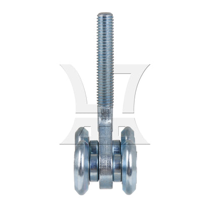 BQLZR  Sliding Roller Hanging Door Rail Trolley Double Wheel H4-3 Silver