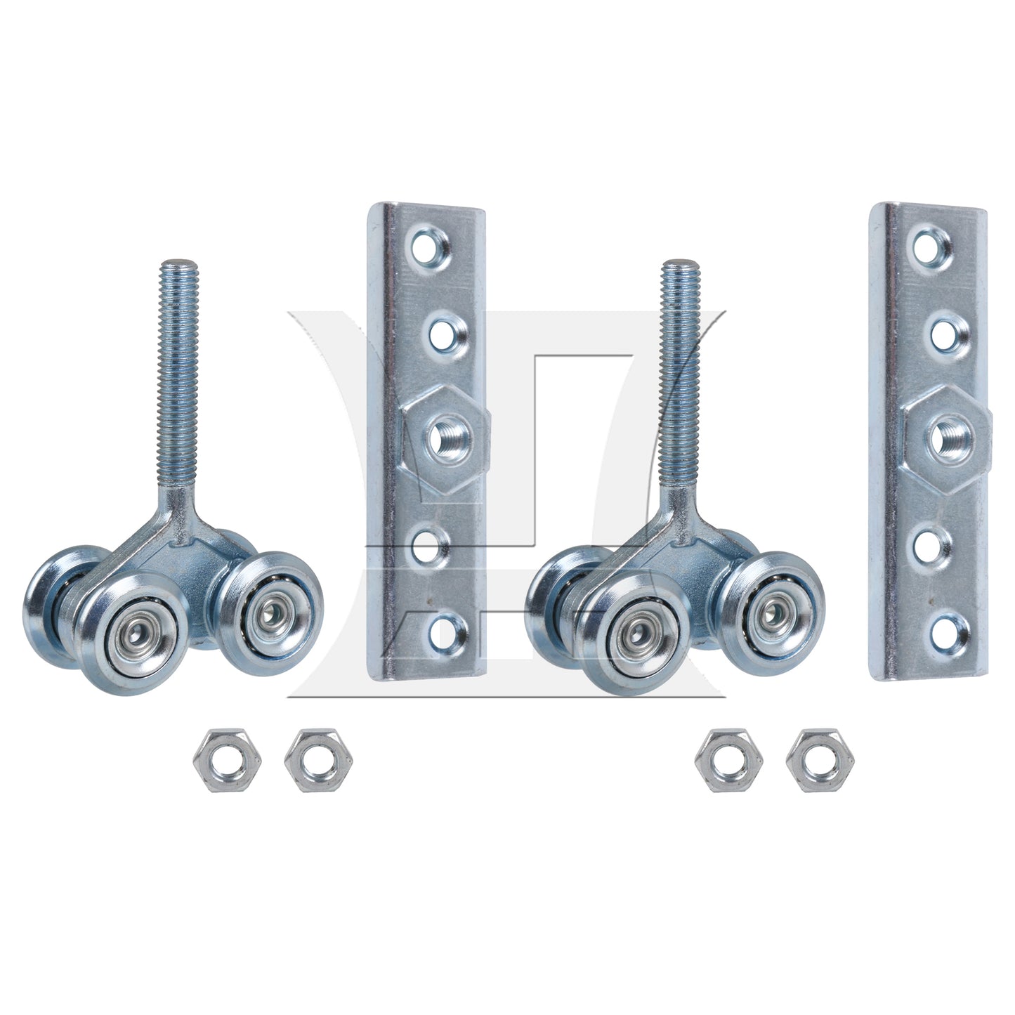 BQLZR  Sliding Roller Hanging Door Rail Trolley Double Wheel H4-3 Silver