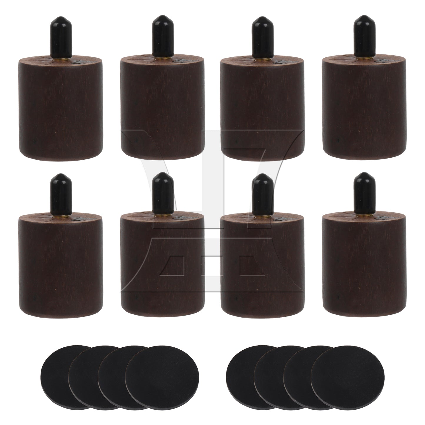 BQLZR  Furniture Sofa Couch Legs Round Wood w/ Brad Hole Tee Nuts M3.5 Screw