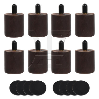 BQLZR  Furniture Sofa Couch Legs Round Wood w/ Brad Hole Tee Nuts M3.5 Screw
