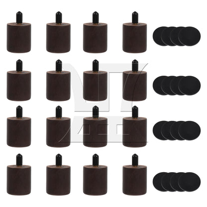 BQLZR  Furniture Sofa Couch Legs Round Wood w/ Brad Hole Tee Nuts M3.5 Screw