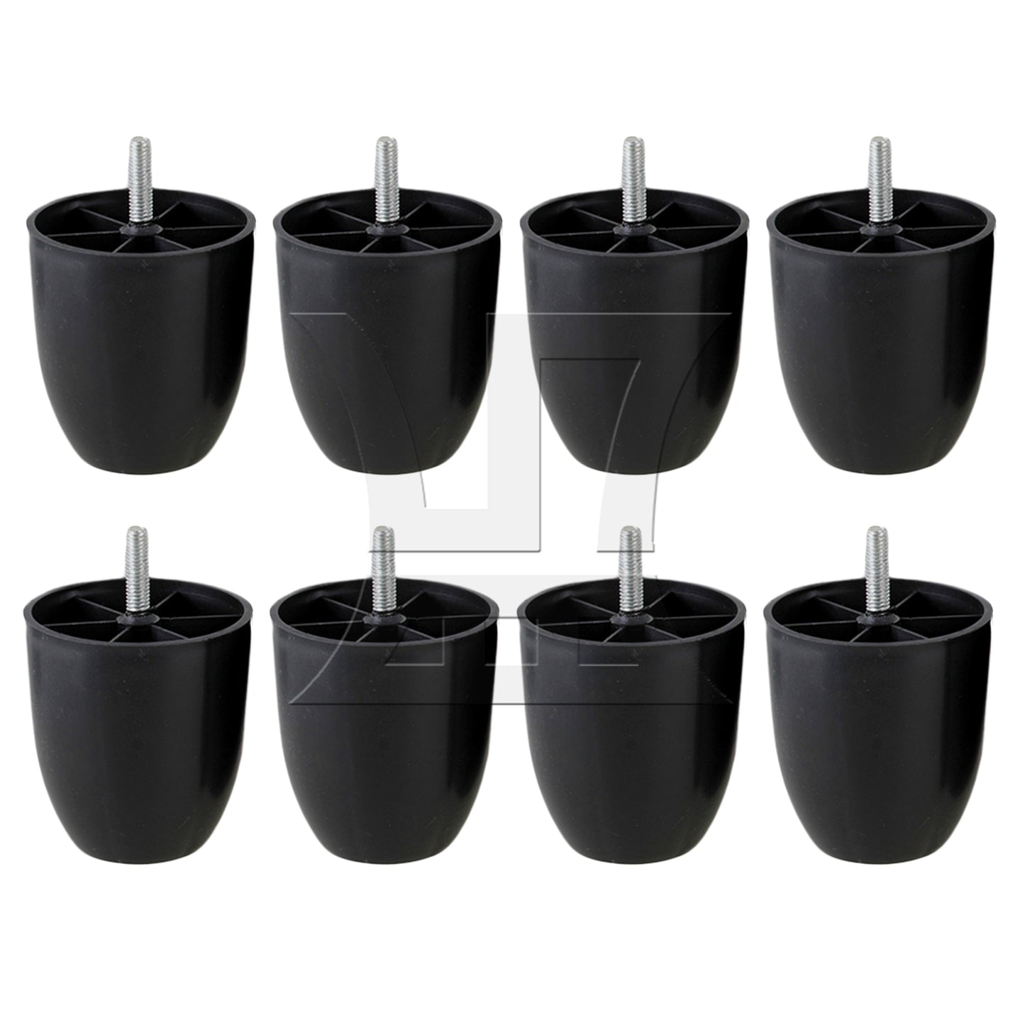 BQLZR  Cylinder Black Plastic Furniture Legs Feet for Sofa 80 x 73 x 45mm BQLZR