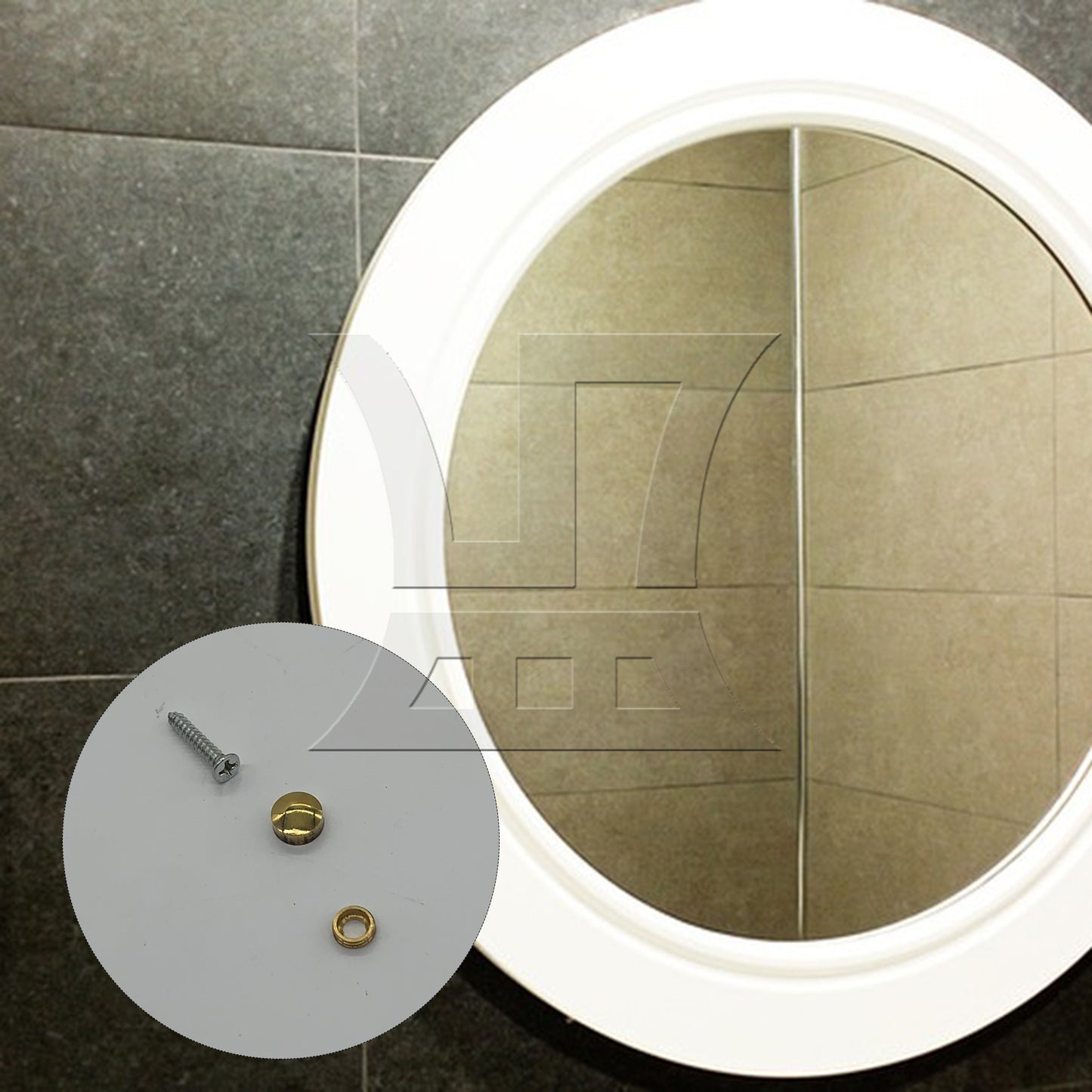 BQLZR  10mm Dia Decorative Furniture Table Mirror Caps Nails Copper Golden
