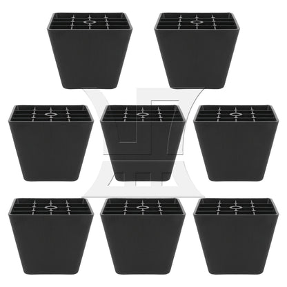 BQLZR Trapezoid Black Plastic Furniture Legs for Sofa 80 x 98 x 65mm BQLZR