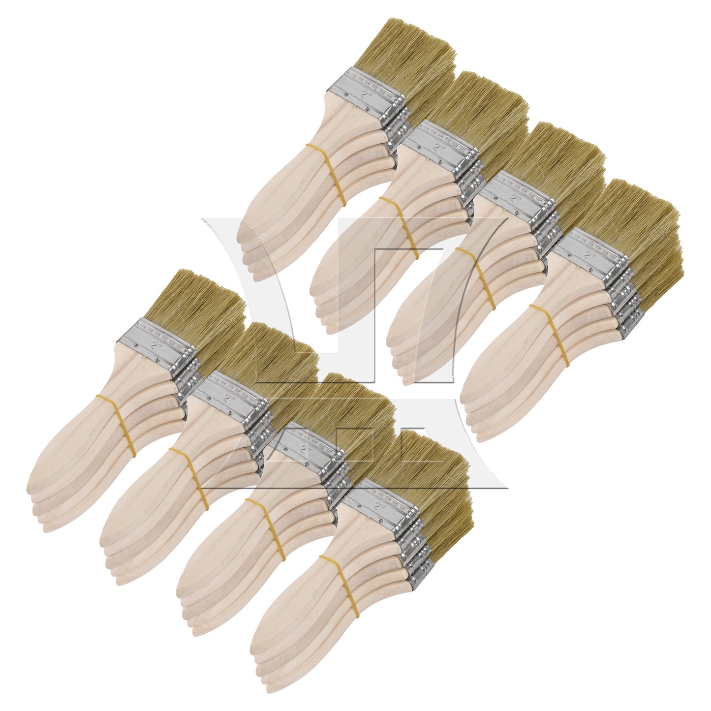 BQLZR Thick Wood Color Handle Brush for Window Frames and Sills 2 Inches