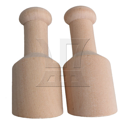 BQLZR 9.5x3.4cm Wood Color Natural Wooden Wood Salt Spoon Spice Spoons