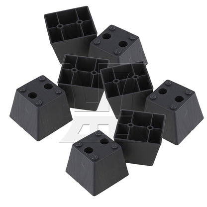 BQLZR Trapezoid Black Plastic Furniture Legs for Sofa 60 x 75 x 55mm BQLZR