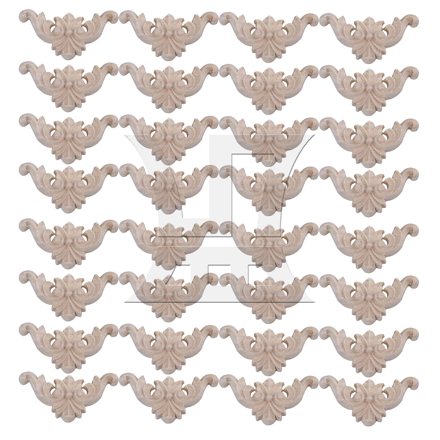 BQLZR Furniture Wooden Onlay Applique Frame 2.68" for Cabinet Dresser Wall