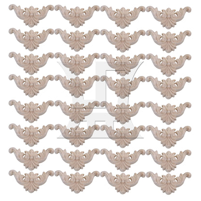 BQLZR Furniture Wooden Onlay Applique Frame 2.68" for Cabinet Dresser Wall