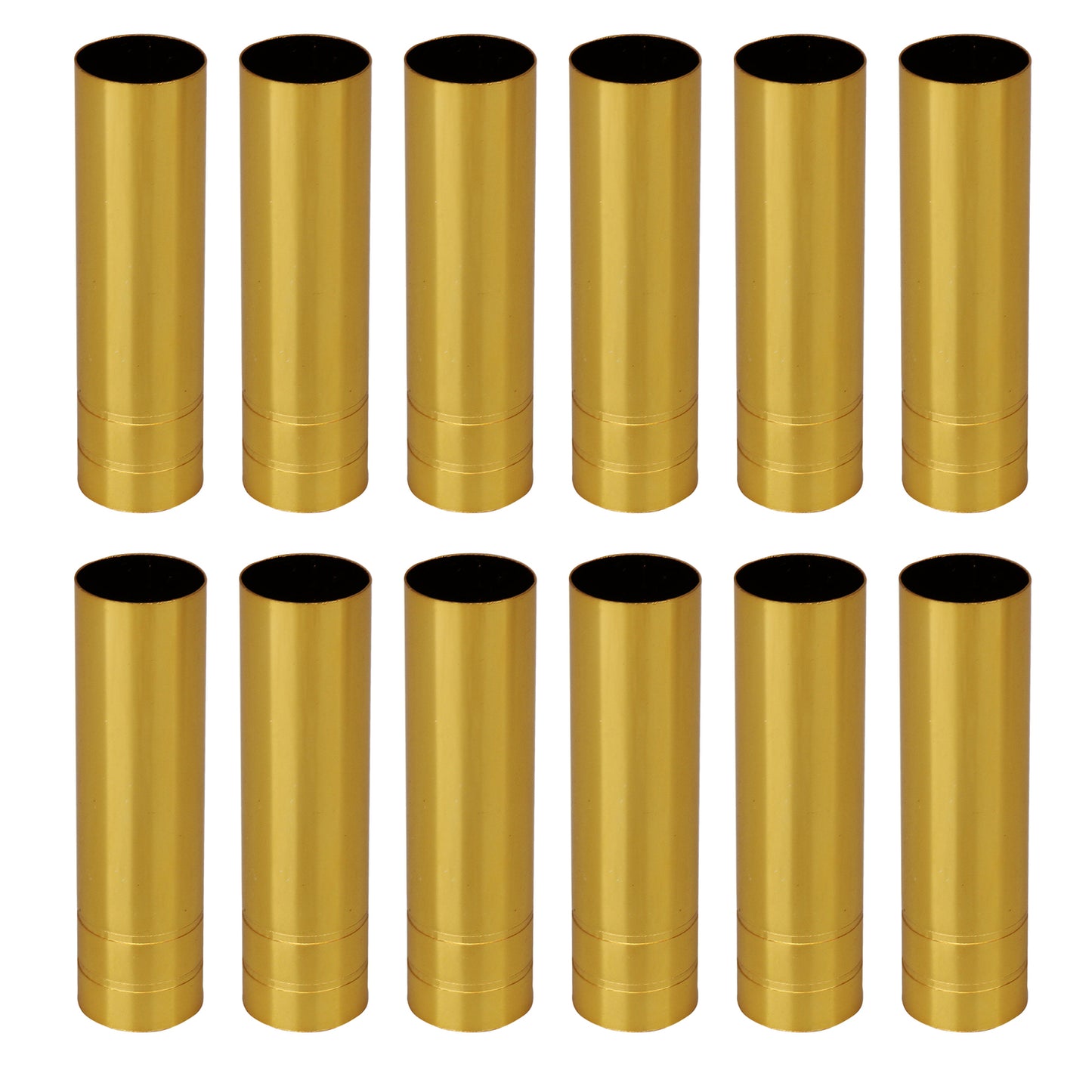 BQLZR Golden Chandelier Candle Light Covers for E14 Lamp Holder 10x2.5cm