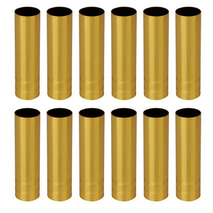 BQLZR Golden Chandelier Candle Light Covers for E14 Lamp Holder 10x2.5cm
