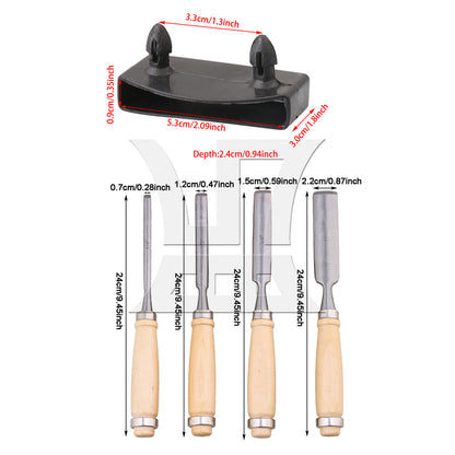 BQLZR 50Pcs Plastic Black Bed Slat Holder 55mm and 4Pcs Wood Chisel Replacement Kit