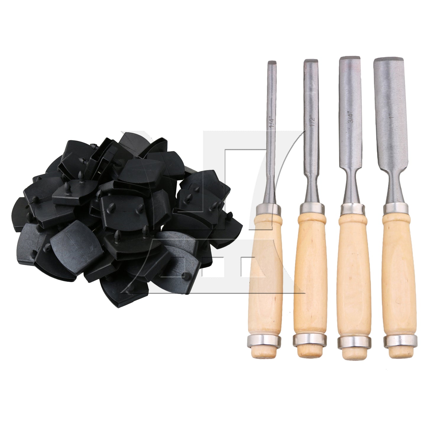 BQLZR Plastic Bed Cap Holder Double Head Length 5cm Black for Diy Handmade Beds