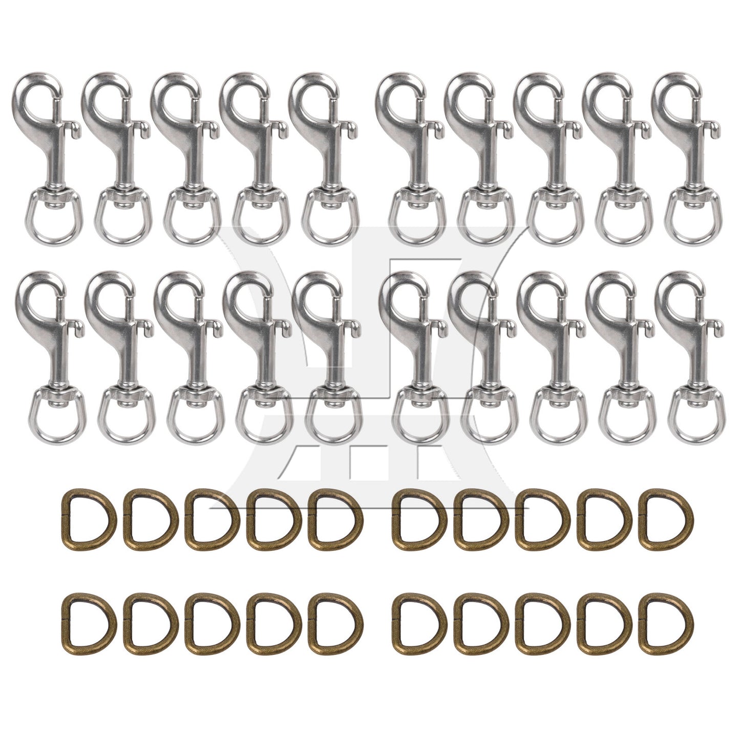 BQLZR 90mm 304 Stainless Steel Swivel-Eye Bolt Snap Hook Round Swivel Silver